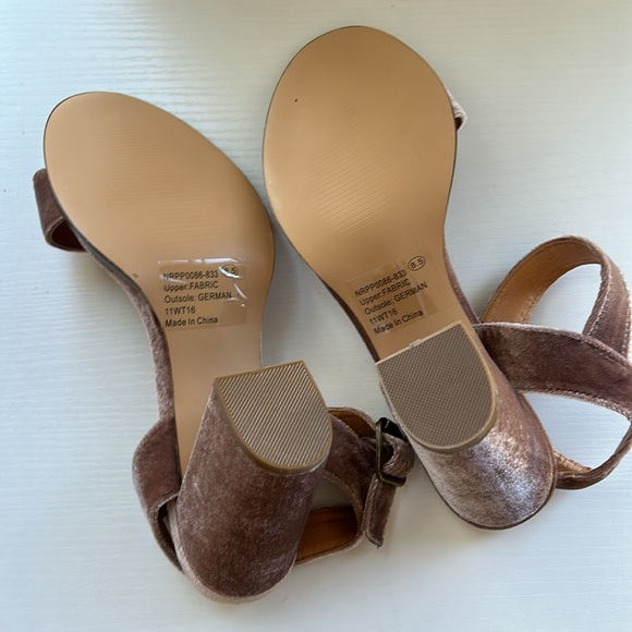 Blush Velvet Strappy Heels - Picture 6 of 7
